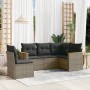 Set Gartensofas mit Kissen 5 Stück synthetisches Rattangrau von , Gartensets - Ref: Foro24-3225976, Preis: 336,23 €, Rabatt: %