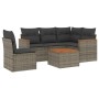 6-piece garden furniture set with gray synthetic rattan cushions by , Garden sets - Ref: Foro24-3225983, Price: 390,03 €, Dis...