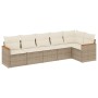 Set Gartensofas mit Kissen 6 Stück synthetisches Rattan beige von , Gartensets - Ref: Foro24-3225988, Preis: 462,91 €, Rabatt: %