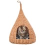 Katzenhaus mit Kissen und natürlicher Weiden-Tipi-Form, 40 x 60 cm von vidaXL, Katzenmöbel - Ref: Foro24-170777, Preis: 87,00...