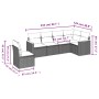 Set mit 6 Gartenmöbeln und Kissen synthetisches Rattangrau von , Gartensets - Ref: Foro24-3226018, Preis: 401,57 €, Rabatt: %