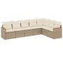 Set of 7-piece garden sofas and beige synthetic rattan cushions by , Garden sets - Ref: Foro24-3226030, Price: 583,83 €, Disc...