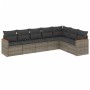 Set de sofás de jardín 7 piezas con cojines ratán PE gris de , Conjuntos de jardín - Ref: Foro24-3226032, Precio: 465,33 €, D...