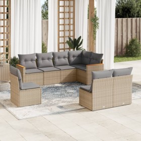 Set Gartensofas mit beigen Kissen Mix 8 Stück PE Rattan von , Gartensets - Ref: Foro24-3226045, Preis: 526,06 €, Rabatt: %