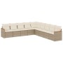 Set de sofás de jardín 9 pzas con cojines ratán sintético beige de , Conjuntos de jardín - Ref: Foro24-3226058, Precio: 708,0...