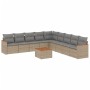 Set Gartensofas mit beigen Kissen 10 Stück synthetisches Rattan von , Gartensets - Ref: Foro24-3226066, Preis: 634,04 €, Raba...