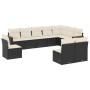 Set de sofás de jardín 10 pzas cojines ratán sintético negro de , Conjuntos de jardín - Ref: Foro24-3226070, Precio: 596,53 €...