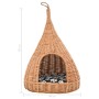 Katzenhaus mit Kissen und natürlicher Weiden-Tipi-Form, 40 x 60 cm von vidaXL, Katzenmöbel - Ref: Foro24-170777, Preis: 89,61...