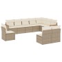 Set Gartensofas mit beigen Kissen 10 Stück synthetisches Rattan von , Gartensets - Ref: Foro24-3226072, Preis: 733,38 €, Raba...