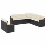 Set aus 8-teiligen Gartensofas und Kissen Kunstrattan schwarz von , Gartensets - Ref: Foro24-3226098, Preis: 561,97 €, Rabatt: %