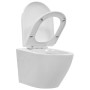 White Ceramic Rimless Wall Toilet by vidaXL, Bathrooms - Ref: Foro24-145237, Price: 160,92 €, Discount: %