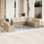 Set mit 9 Gartensofas mit beigen Kissen aus synthetischem Rattan von , Gartensets - Ref: Foro24-3226100, Preis: 769,31 €, Rab...