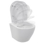 White Ceramic Rimless Wall Toilet by vidaXL, Bathrooms - Ref: Foro24-145237, Price: 160,92 €, Discount: %