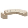 Set de sofás de jardín 11pzas con cojines ratán sintético beige de , Conjuntos de jardín - Ref: Foro24-3226128, Precio: 847,6...