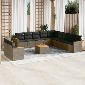 Garden sofa set 12 pieces with gray synthetic rattan cushions by , Garden sets - Ref: Foro24-3226137, Price: 761,90 €, Discou...