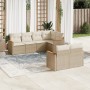 Set sofás de jardín 7 piezas y cojines ratán sintético beige de , Conjuntos de jardín - Ref: Foro24-3226142, Precio: 626,99 €...