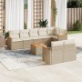 9-piece garden sofa set with beige synthetic rattan cushions by , Garden sets - Ref: Foro24-3226156, Price: 698,46 €, Discoun...