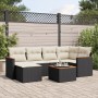 7-teiliges Garten-Esszimmerset und Kissen synthetisches Rattan schwarz von , Gartensets - Ref: Foro24-3226182, Preis: 404,16 ...