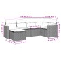 Set aus 6-teiligen Gartensofas und Kissen Kunstrattan schwarz von , Gartensets - Ref: Foro24-3226175, Preis: 374,58 €, Rabatt: %