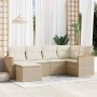 Garden sofa set with 6-piece synthetic rattan beige cushions by , Garden sets - Ref: Foro24-3226177, Price: 501,98 €, Discoun...