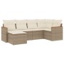 Set Gartensofas mit Kissen 6 Stück synthetisches Rattan beige von , Gartensets - Ref: Foro24-3226177, Preis: 501,98 €, Rabatt: %