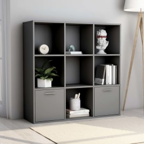 Estantería de madera contrachapada gris 98x30x98 cm de , Librerías y estanterías - Ref: Foro24-801118, Precio: 99,83 €, Descu...