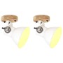 Industrial wall/ceiling lamps 2 pcs white 20x25 cm E27 by , Lamps - Ref: Foro24-320519, Price: 47,96 €, Discount: %