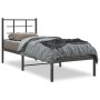 Estructura de cama con cabecero metal negro 75x190 cm de , Camas y somieres - Ref: Foro24-355551, Precio: 62,90 €, Descuento: %