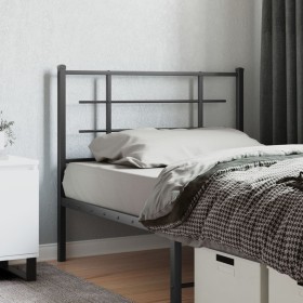 Black metal headboard 107 cm by , Headboards and footboards - Ref: Foro24-355591, Price: 25,99 €, Discount: %