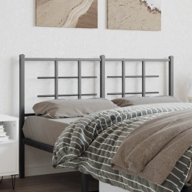 Cabecero de metal negro 135 cm de , Cabeceros y pies de cama - Ref: Foro24-355593, Precio: 35,99 €, Descuento: %