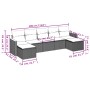 7-piece garden dining set and black synthetic rattan cushions by , Garden sets - Ref: Foro24-3226230, Price: 367,37 €, Discou...