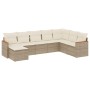 Gartensofa-Set mit beigen Kissen 8 Stück PE-Rattan von , Gartensets - Ref: Foro24-3226247, Preis: 625,84 €, Rabatt: %