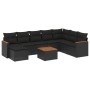 8-piece garden sofa set and black synthetic rattan cushions by , Garden sets - Ref: Foro24-3226251, Price: 524,40 €, Discount: %