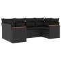 6-teiliges Gartensofa-Set und schwarze synthetische Rattankissen von , Gartensets - Ref: Foro24-3226258, Preis: 375,67 €, Rab...