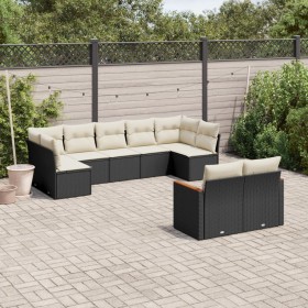 8-teiliges Gartensofa-Set und schwarze synthetische Rattankissen von , Gartensets - Ref: Foro24-3226287, Preis: 563,29 €, Rab...