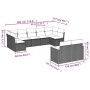 8-piece garden sofa set and black synthetic rattan cushions by , Garden sets - Ref: Foro24-3226287, Price: 563,29 €, Discount: %