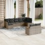 Set de muebles de jardín 9 pzas y cojines ratán sintético gris de , Conjuntos de jardín - Ref: Foro24-3226291, Precio: 580,29...