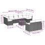 Garden sofa set 10 pieces with black synthetic rattan cushions by , Garden sets - Ref: Foro24-3226293, Price: 585,69 €, Disco...