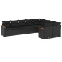 8-teiliges Gartensofa-Set und schwarze synthetische Rattankissen von , Gartensets - Ref: Foro24-3226300, Preis: 537,97 €, Rab...