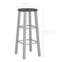 Kitchen stools 2 units silver MDF by vidaXL, Kitchen stools - Ref: Foro24-284410, Price: 59,22 €, Discount: %