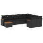 Gartensofa-Set 10-teilig mit schwarzen synthetischen Rattankissen von , Gartensets - Ref: Foro24-3226314, Preis: 579,38 €, Ra...