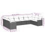 Garden sofa set 10 pieces with black synthetic rattan cushions by , Garden sets - Ref: Foro24-3226321, Price: 604,58 €, Disco...