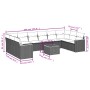 11-piece garden sofa set and black synthetic rattan cushions by , Garden sets - Ref: Foro24-3226328, Price: 647,47 €, Discoun...