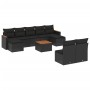 Set de sofás de jardín 10 pzas cojines ratán sintético negro de , Conjuntos de jardín - Ref: Foro24-3226377, Precio: 528,13 €...