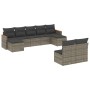 9-piece garden furniture set and gray synthetic rattan cushions by , Garden sets - Ref: Foro24-3226375, Price: 518,93 €, Disc...