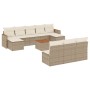 Set de sofás de jardín 11pzas con cojines ratán sintético beige de , Conjuntos de jardín - Ref: Foro24-3226394, Precio: 741,5...