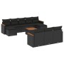 11-teiliges Gartensofa-Set und schwarze synthetische Rattankissen von , Gartensets - Ref: Foro24-3226419, Preis: 627,53 €, Ra...