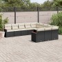 11-teiliges Gartensofa-Set und schwarze synthetische Rattankissen von , Gartensets - Ref: Foro24-3226427, Preis: 702,72 €, Ra...