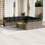 12-piece garden sofa set with gray synthetic rattan cushions by , Garden sets - Ref: Foro24-3226438, Price: 729,93 €, Discoun...