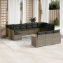 Gartensofa-Set mit Kissen, 13-teilig, graues synthetisches Rattan von , Gartensets - Ref: Foro24-3226459, Preis: 887,47 €, Ra...